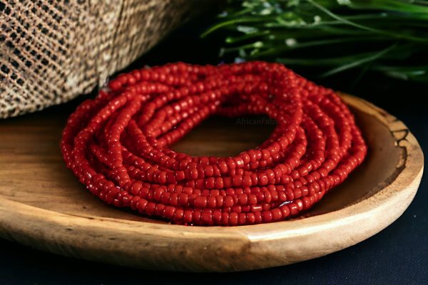 Waist Beads   Afrikanische Taillenkette - EKI- Rot (elastisch) Online-Verkauf