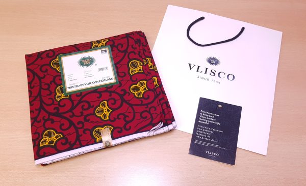 VLISCO Stoff Hollandais Afrikanischer Wax print - Rot   Gelbe Branch Online – Bild 2
