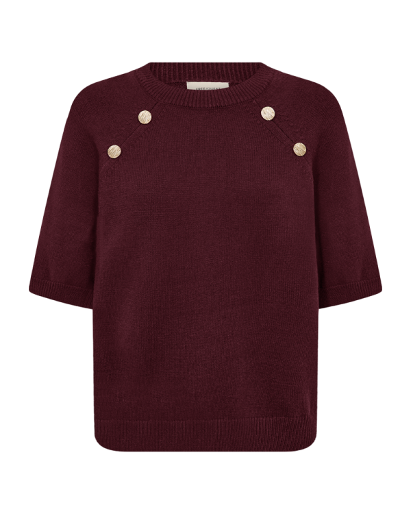 FQALPI - PULLOVER WITH DECORATIVE BUTTONS - RED Jetzt online