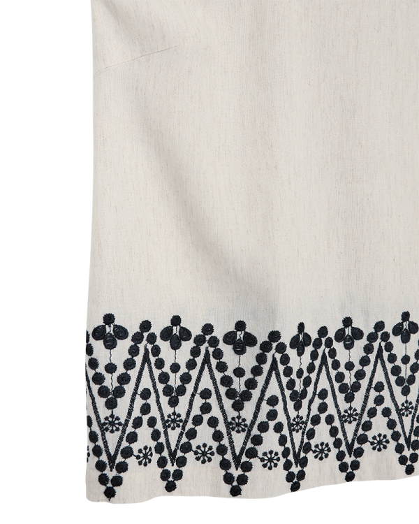 FQLINUS - TOP WITH EMBROIDERY DETAILS - BEIGE Im Angebot – Bild 4